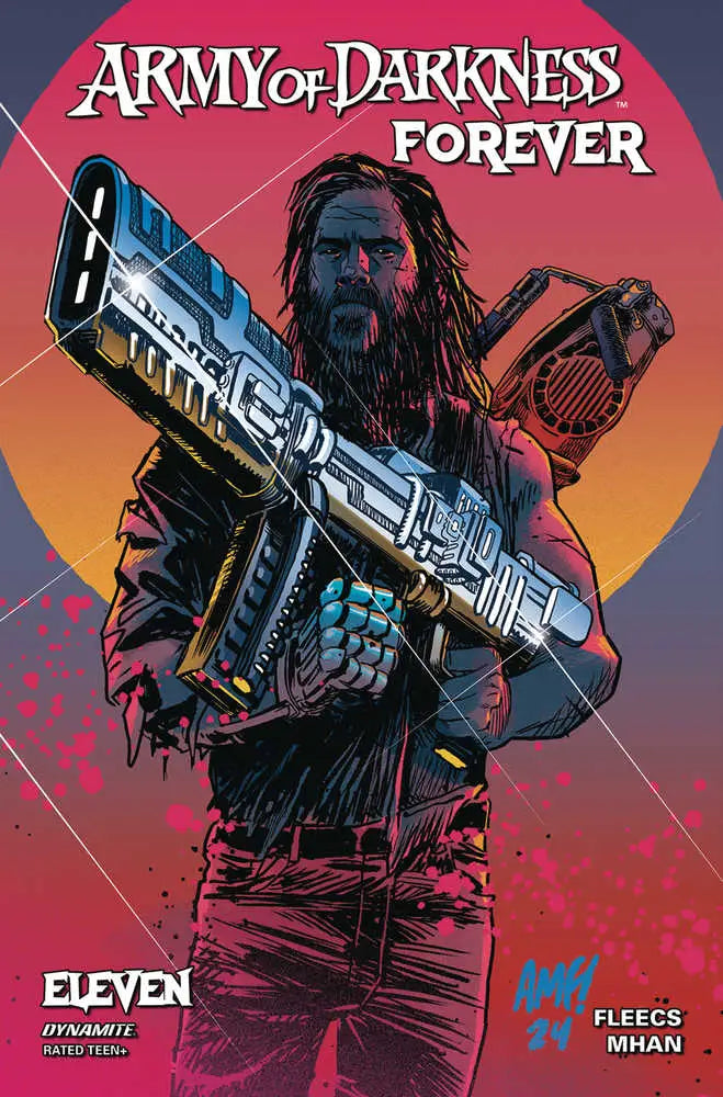 Comic book cover C Fleecs of AOD Forever featuring a rugged warrior with a rifle