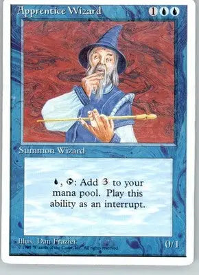 Apprentice Wizard - Fourth Edition ALTERNATE - MP - Magic Card Single