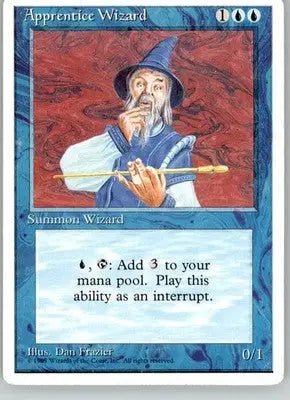 Apprentice Wizard - Fourth Edition ALTERNATE - MP Magic: The Gathering - Magic Card Single