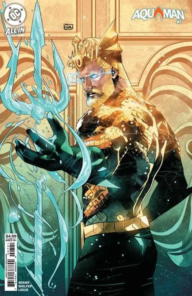 Aquaman #7 Cover B Edwin Galmon Card Stock Variant featuring Aquaman on the cover