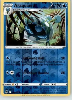 Araquanid - Silver Tempest - 048/195 - Reverse Holo LP Pokemon - Pokémon Card Single