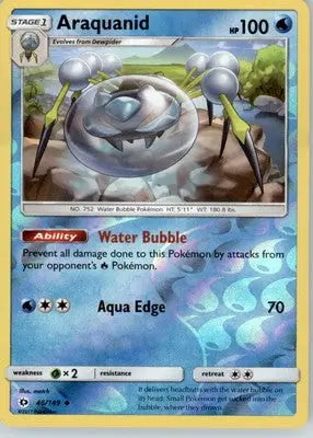Araquanid - SM Base Set - Reverse Holo LP - #46/149 - Pokémon Card Single