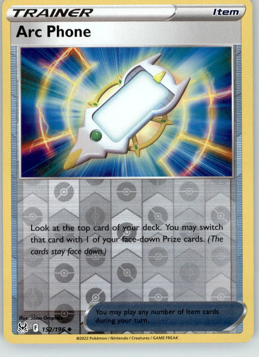Arc Phone - Lost Origin - 152/196 - Reverse Holo LP Pokemon - Pokémon Card Single