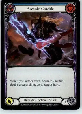 Arcanic Crackle (Blue) - Monarch - MON237 - Rainbow Foil Unl NM - TCG Card Single
