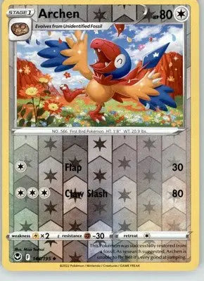 Archen - Silver Tempest - 146/195 - Reverse Holo LP Pokemon - Pokémon Card Single
