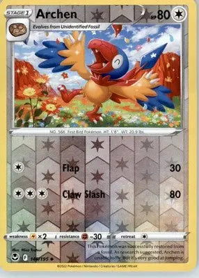 Archen - SWSH12: Silver Tempest - Reverse Holo LP - #146/195 - Pokémon Card Single