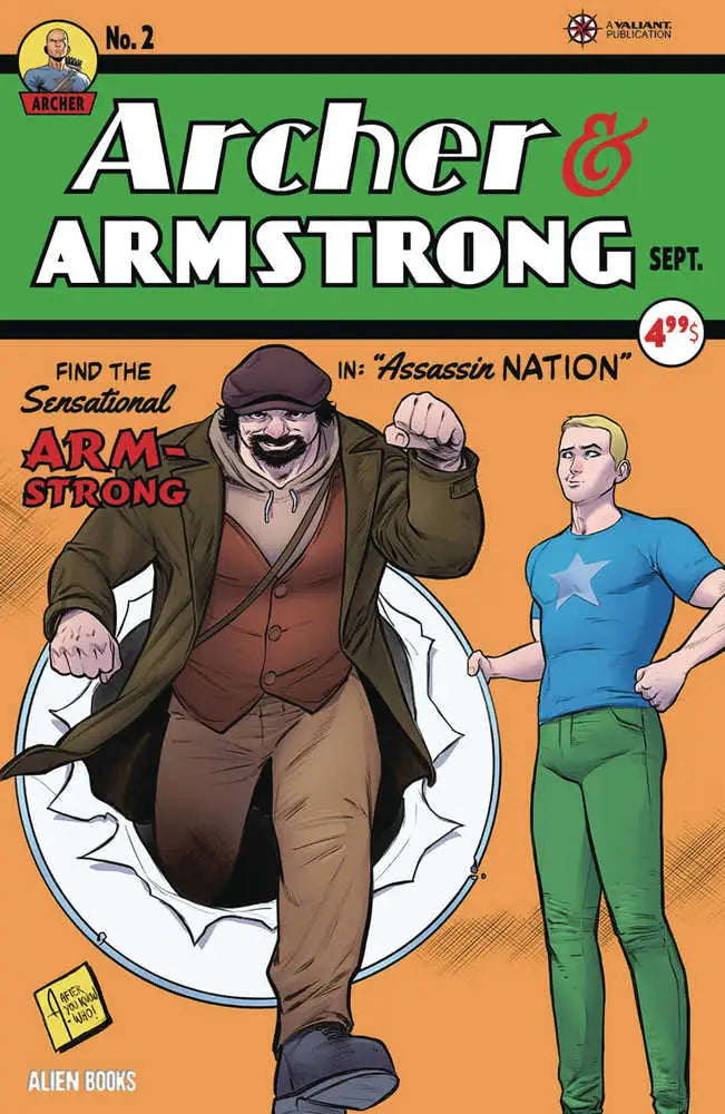 Comic book cover of Archer & Armstrong Assassin Nation with Cover B Ponce artwork