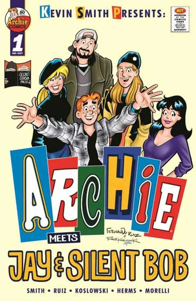 Comic book cover featuring Archie Meets Jay and Silent Bob by Fernando Ruiz