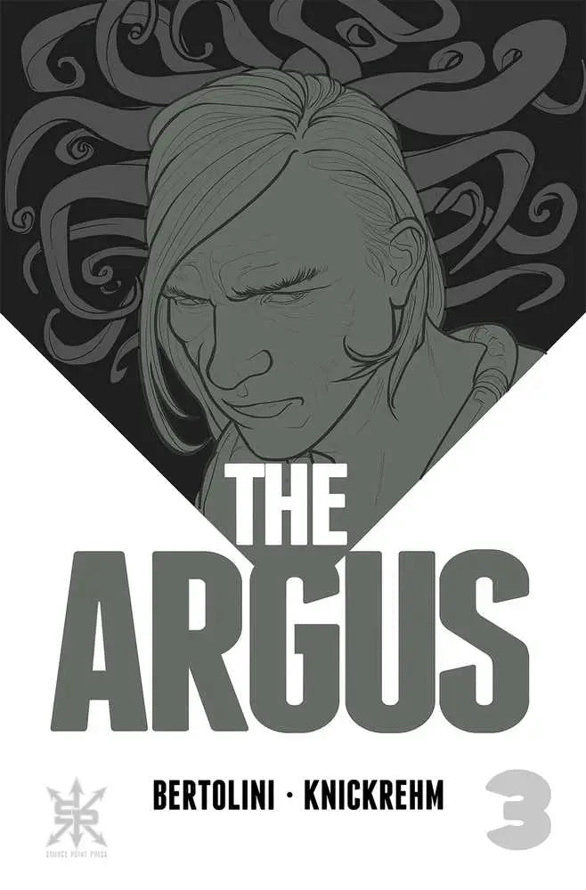 Comic book cover for The Argus #3 features green swirling patterns in a unique design