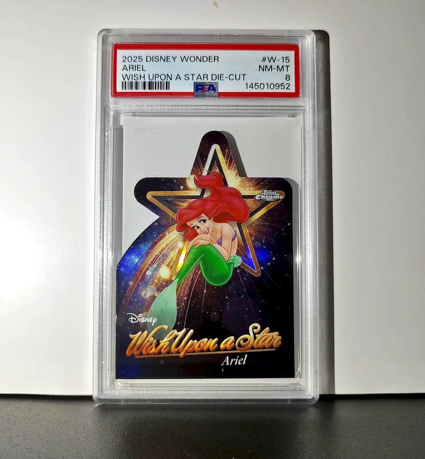Ariel 2025 Topps Chrome Disney #W-15 Wish Upon A Star Die Cut PSA 8 - Non-Sports Card Single