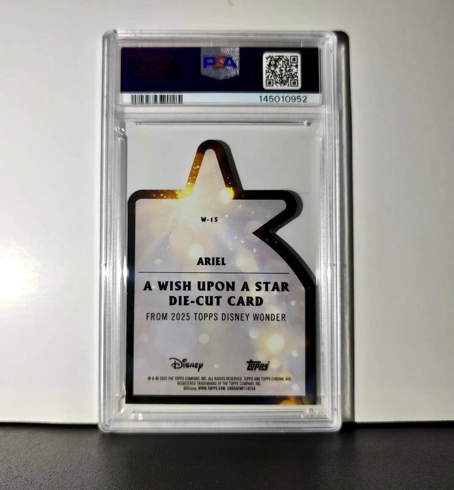 Ariel 2025 Topps Chrome Disney #W-15 Wish Upon A Star Die Cut PSA 8 - Non-Sports Card Single