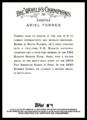 Ariel Torres 2022 Topps Allen & Ginter #295 - Baseball Card Single