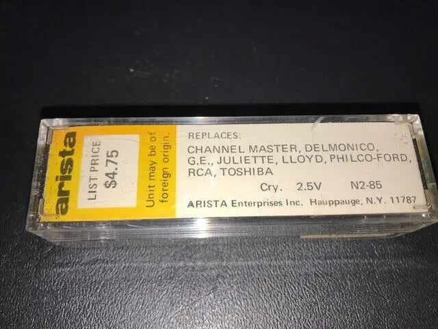 Arista crystal replacement component for Channel Master Delmonico Cartridge 2.5V NOS
