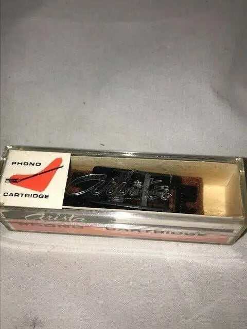 Arista Phono Cartridge in a clear box for high-quality sound reproduction