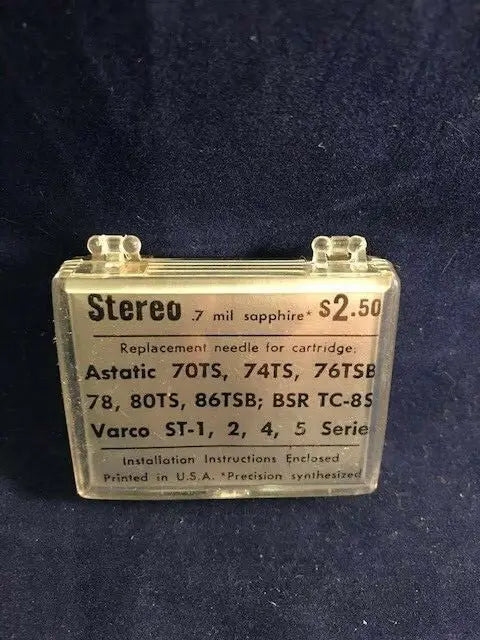 Arista AS-12 Stereo Needle Stylus Sapphire.7 Mil Astatic 70TS 74TS Varco ST-1 - Other