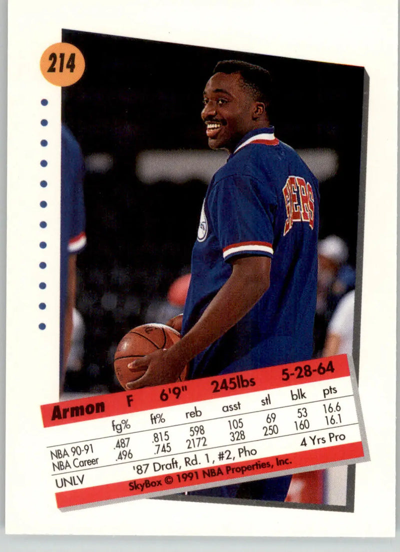 Armon Gilliam - 1991-92 SkyBox - #214 - Basketball - Basketball Card Single
