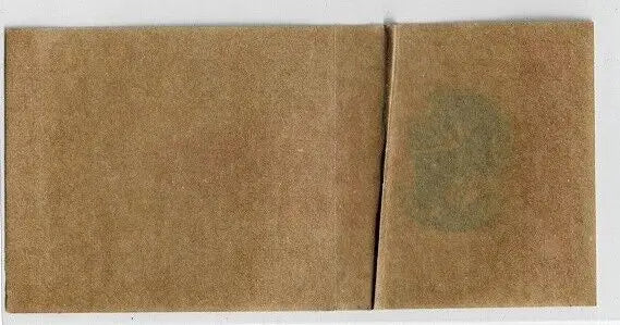 Folded brown paper envelope with a circular stain for an Army Black Knights Pennant Sticker