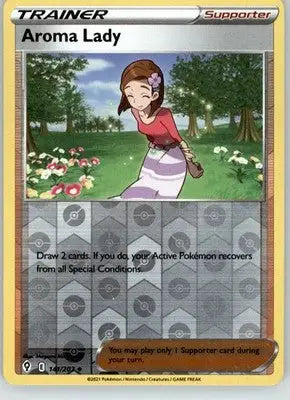 Aroma Lady - Evolving Skies - 141/203 - Reverse Holo LP Pokemon - Pokémon Card Single