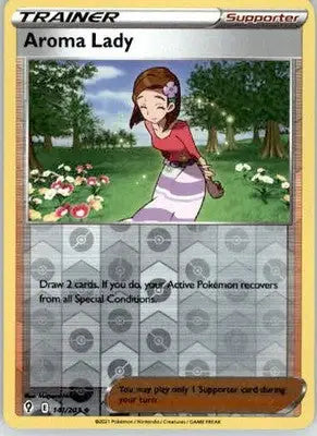 Aroma Lady - SWSH07: Evolving Skies - 141/203 - Reverse Holo LP - Pokémon Card Single