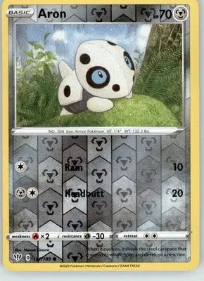 Aron - Darkness Ablaze - 121/189 - Reverse Holo LP Pokemon - Pokémon Card Single
