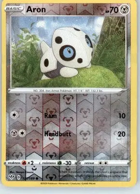 Aron - SWSH03: Darkness Ablaze - 121/189 - Reverse Holo LP - Pokémon Card Single
