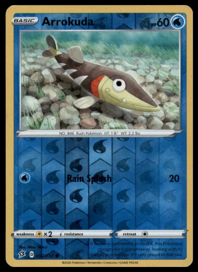 Arrokuda 052/192 Swsh02: Rebel Clash Reverse Holo Pokemon - Pokémon Card Single
