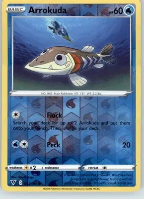 Arrokuda - SWSH04: Vivid Voltage - 041/185 - Reverse Holo LP - Pokémon Card Single