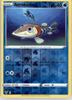 Arrokuda - SWSH04: Vivid Voltage - 041/185 - Reverse Holo LP - Pokémon Card Single