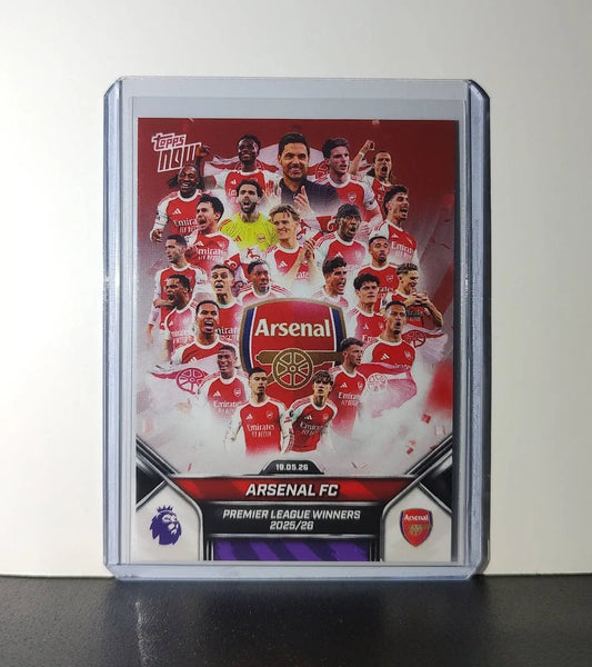 Arsenal FC 2025-26 Topps Now Premier League Winners Team Soccer #199 Card - Soccer Card Single