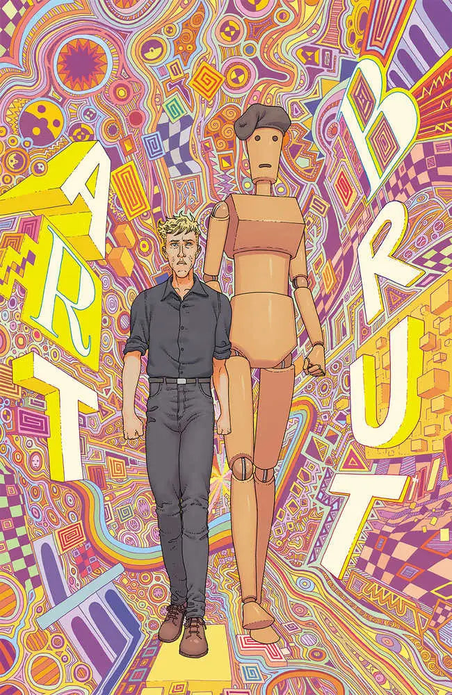 Two figures, a robot and a casually dressed person, from Art Brut Hardcover Volume 01