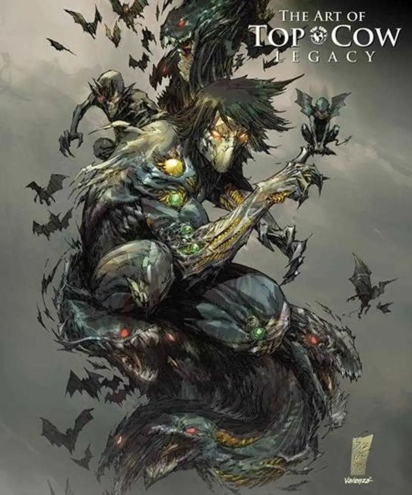 Dark fantasy art book cover for Art Of Top Cow Legacy TPB featuring cow legacy tpb artwork