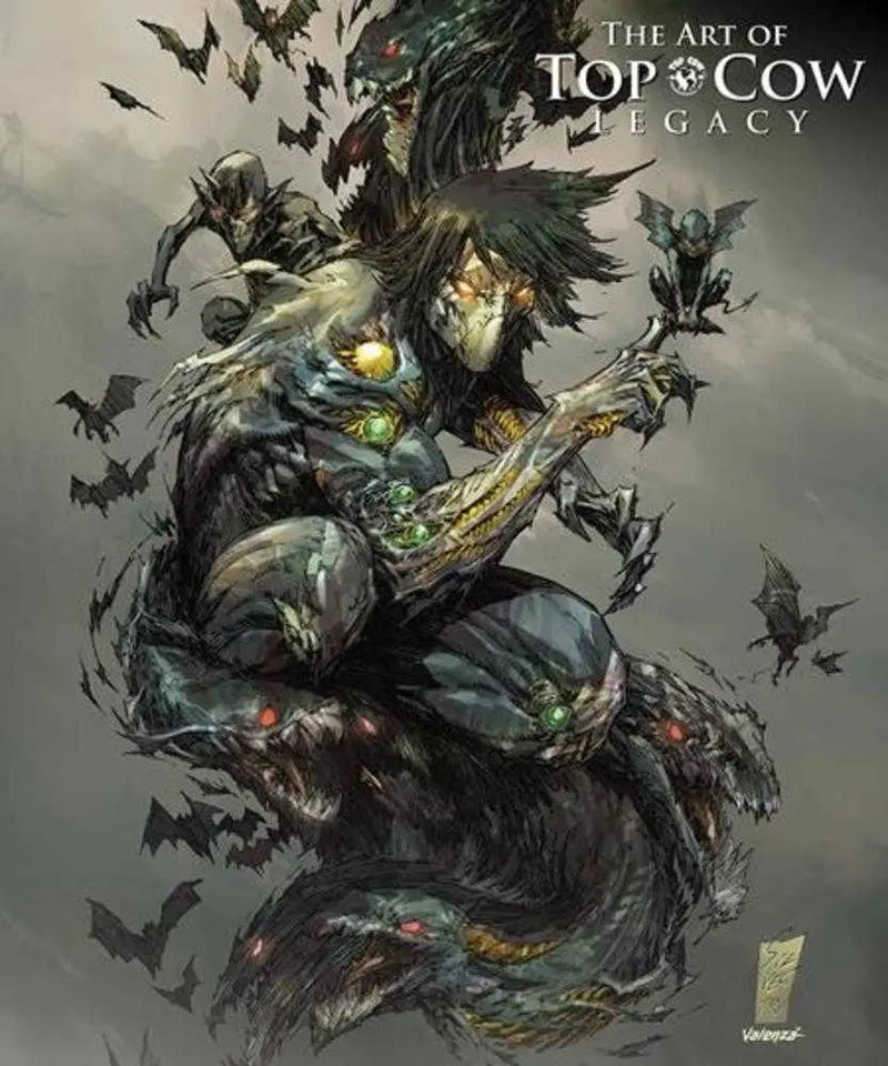 Dark fantasy art book cover for Art Of Top Cow Legacy TPB featuring cow legacy tpb artwork