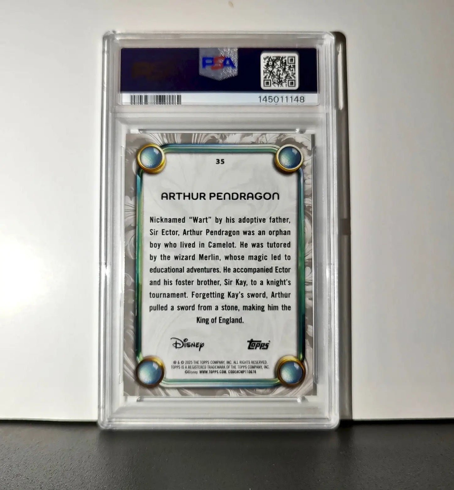 Arthur Pendragon 2025 Topps Disney #35 Winter The Sword in the Stone PSA 9 - Non-Sports Card Single