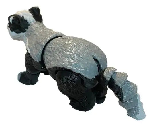 Articulated Badger Figure 3D Printed Animal Toy Movable Woodland Gift - Action Figure & Toy