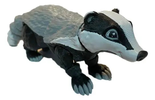Articulated Badger Figure 3D Printed Animal Toy Movable Woodland Gift - Action Figure & Toy