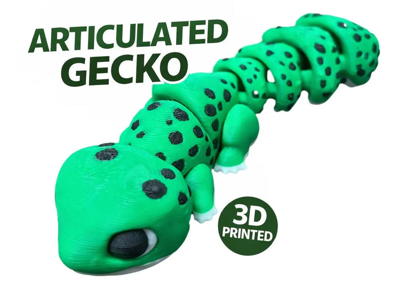Articulated Gecko 3D Printed Fidget Toy Cute Reptile Desk Decor