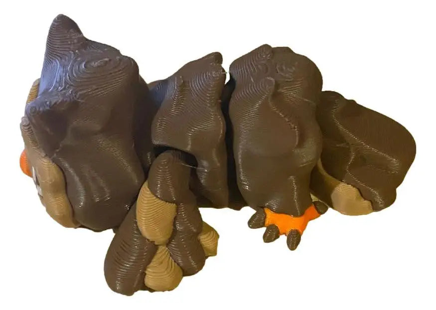 Articulated Owl 3D Printed Flexible Owl Toy Cute Desk Fidget Animal Figure - Other
