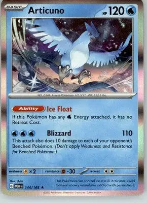 Articuno - 151 - 144/165 - Holo NM Pokemon - Pokémon Card Single