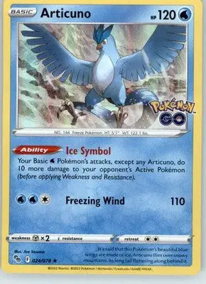 Articuno - Pokemon GO - 024/078 - Holo LP - Pokémon Card Single