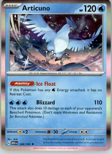 Articuno - SV: Scarlet & Violet 151 - 144/165 - Holo NM - Pokémon Card Single
