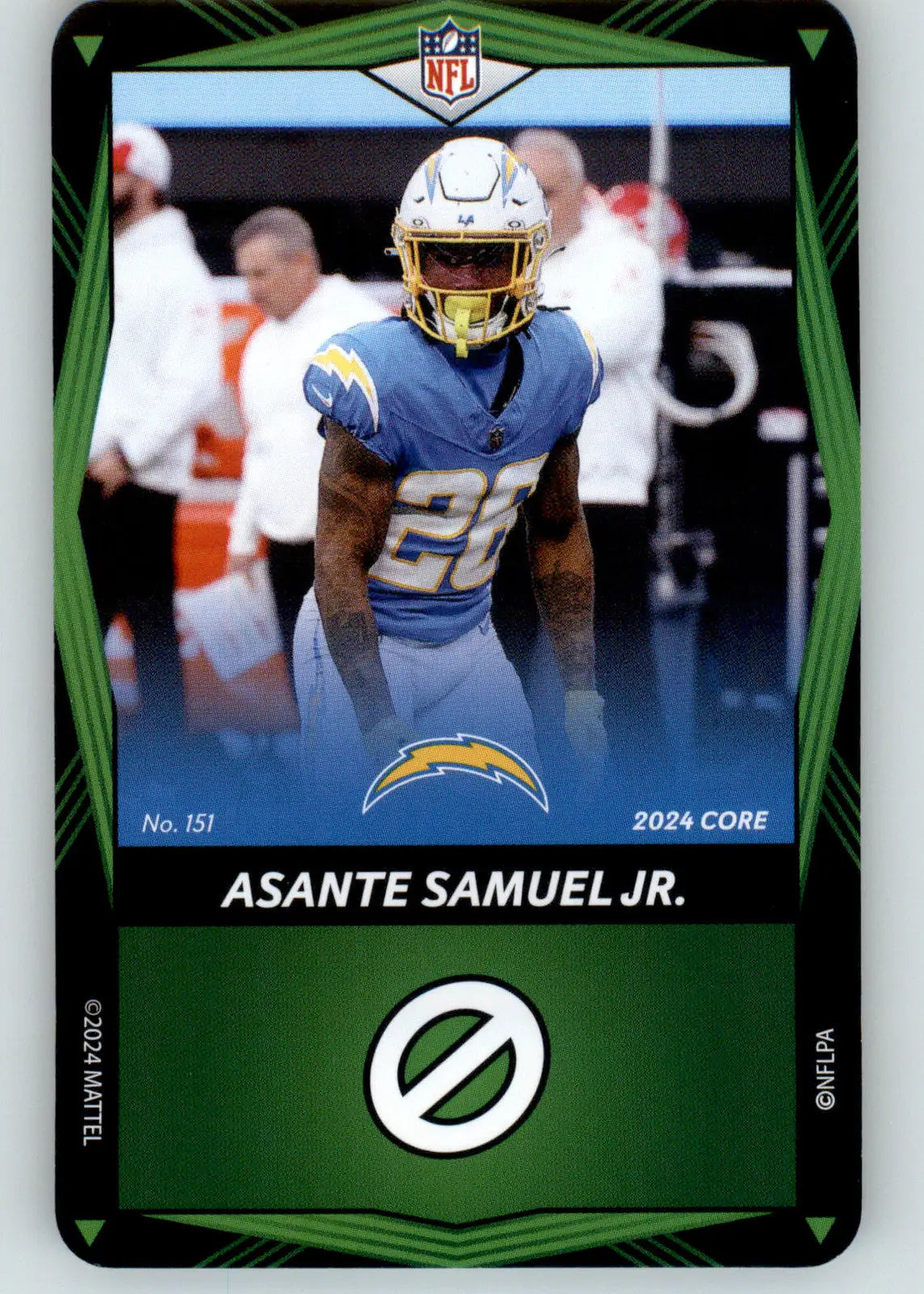 Asante Samuel Jr. - 2024 UNO Elite Core Edition - Green - #151 - Football - Football Card Single