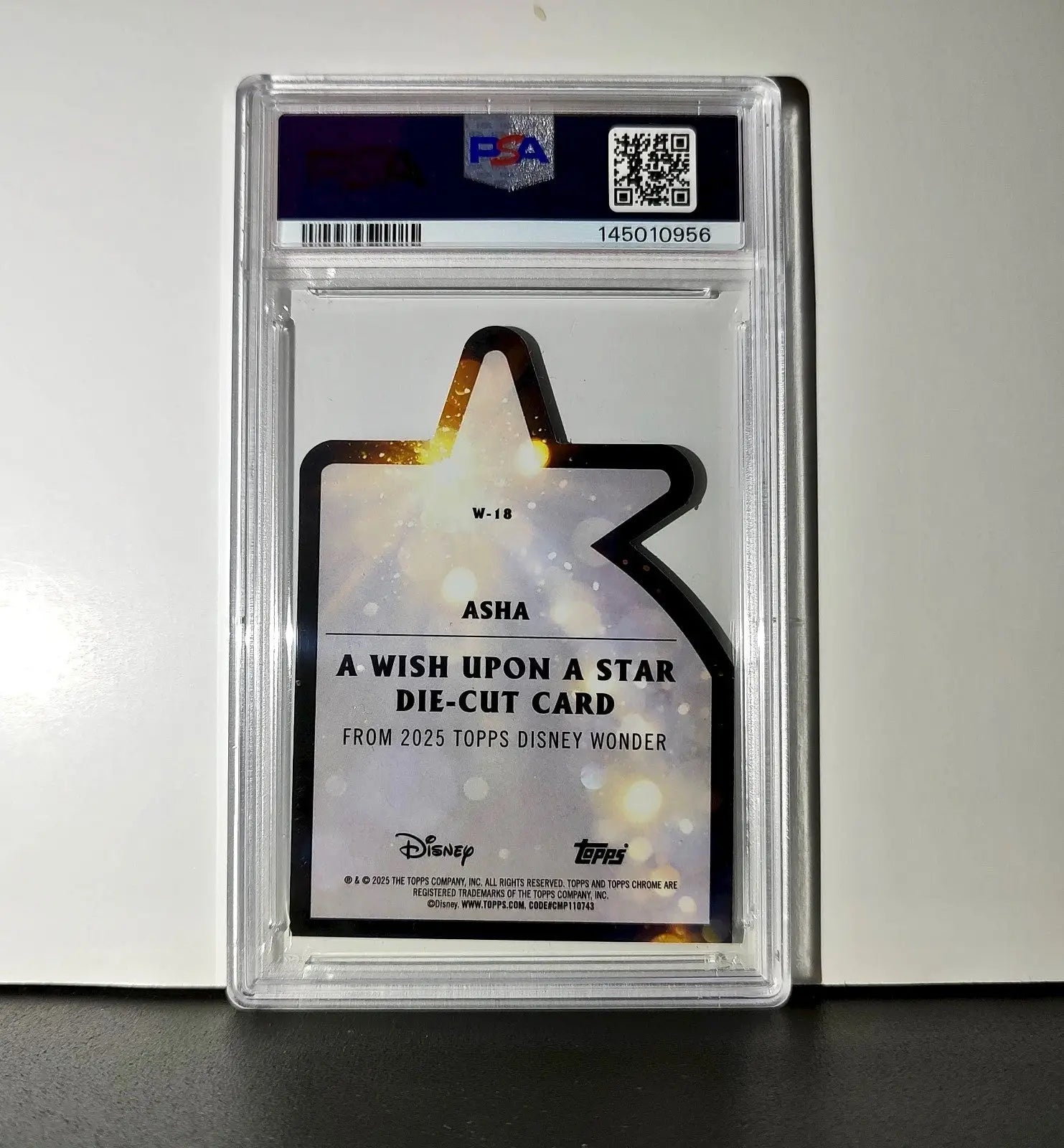 Asha 2025 Topps Chrome Disney #W-18 Wish Upon A Star Die Cut Card Wish PSA 10 - Non-Sports Card Single