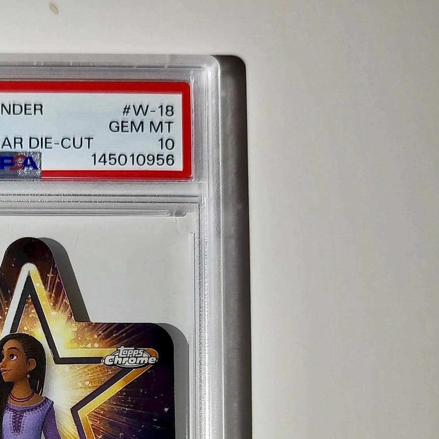 Asha 2025 Topps Chrome Disney #W-18 Wish Upon A Star Die Cut Card Wish PSA 10 - Non-Sports Card Single