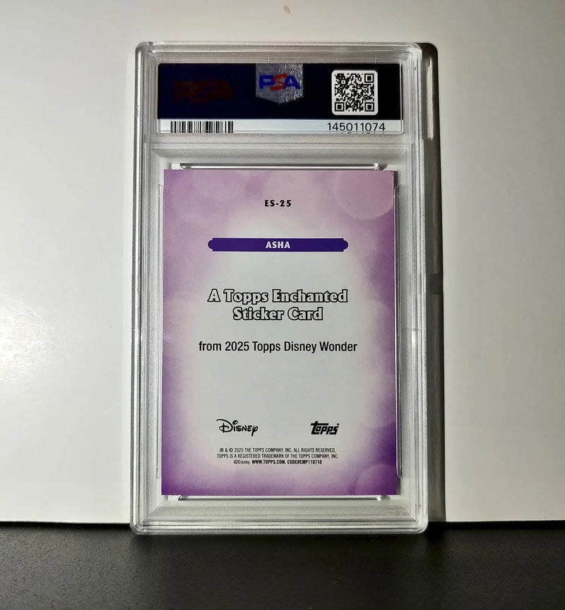 Asha 2025 Topps Disney #ES-25 Enchanted Sticker Card Wish PSA 8 - Non-Sports Card Single