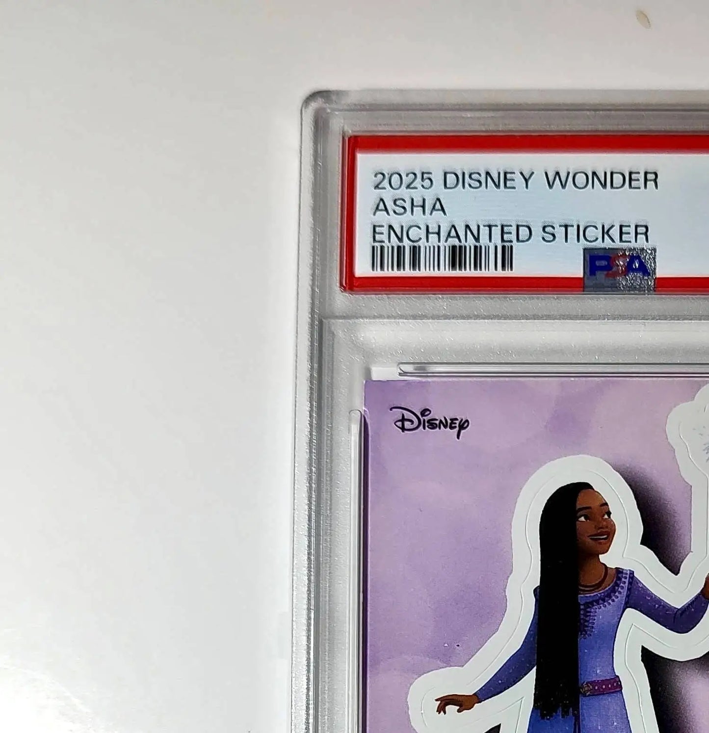 Asha 2025 Topps Disney #ES-25 Enchanted Sticker Card Wish PSA 8 - Non-Sports Card Single