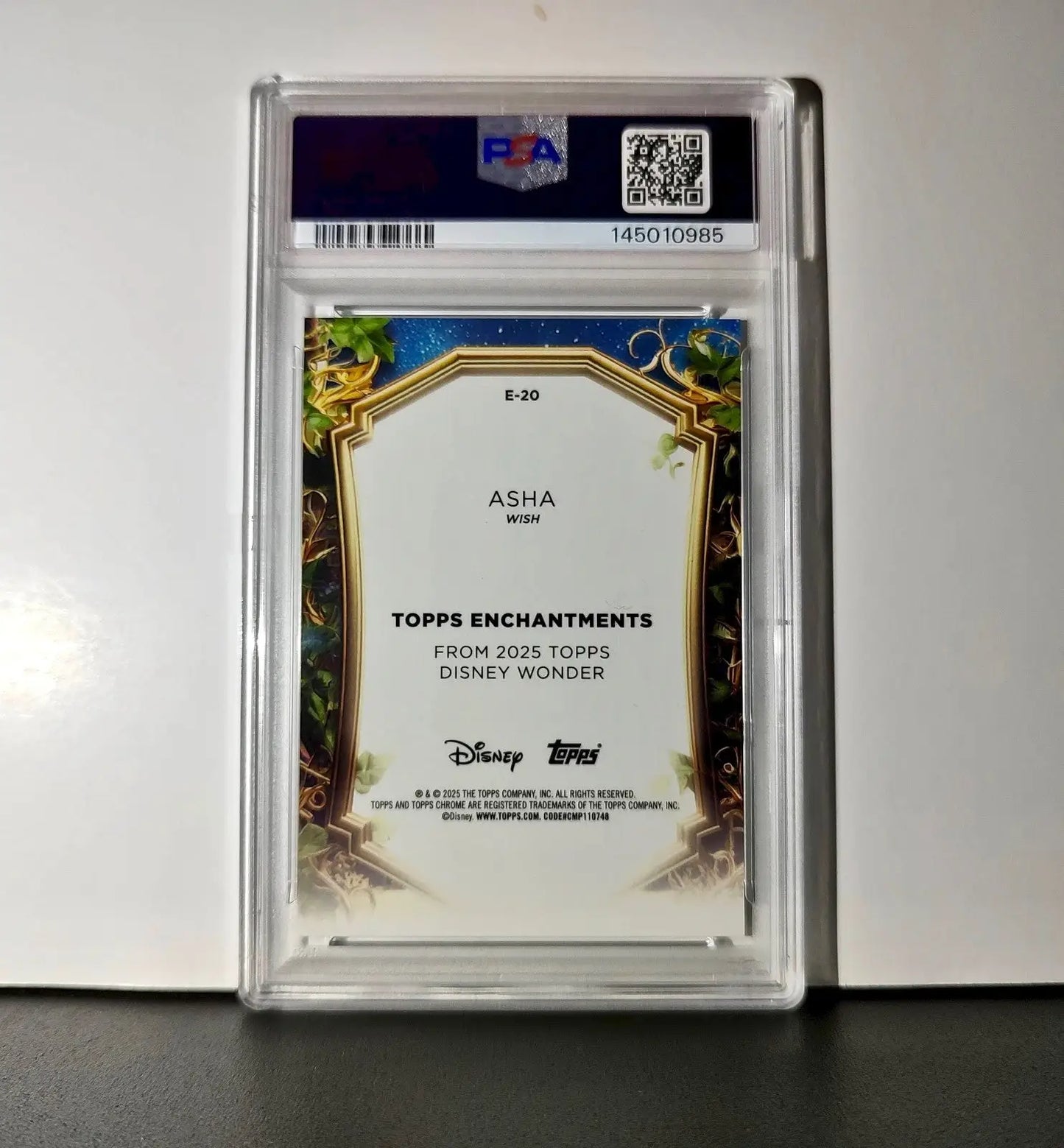 Asha 2025 Topps Enchantments Disney Wonder #E-20 Card Wish PSA 8 - Non-Sports Card Single