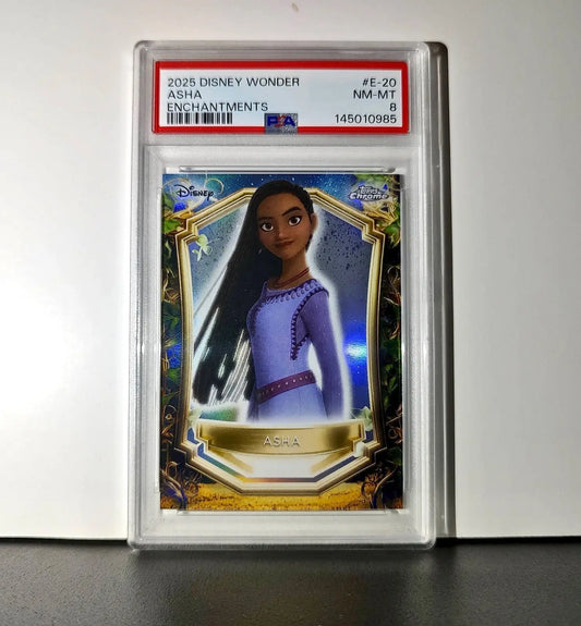 Asha 2025 Topps Enchantments Disney Wonder #E-20 Card Wish PSA 8 - Non-Sports Card Single