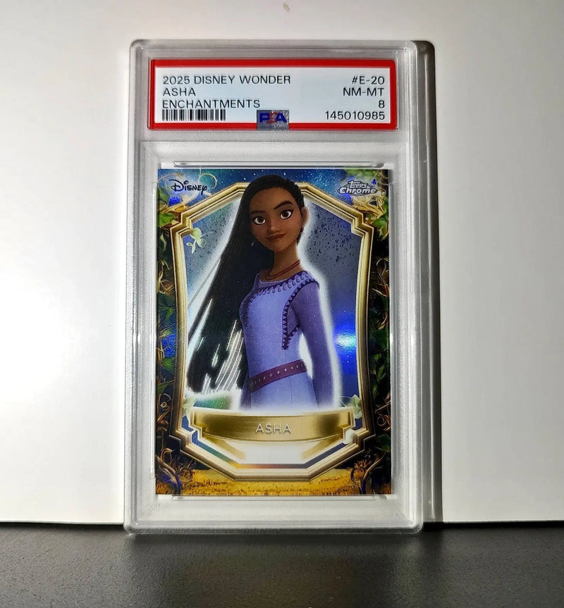 Asha 2025 Topps Enchantments Disney Wonder #E-20 Card Wish PSA 8 - Non-Sports Card Single