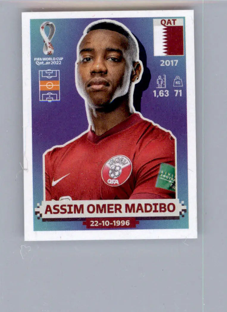 Assim Madibo - 2022 Panini FIFA World Cup: Qatar 2022 Stickers - #QAT14 - Soccer - Soccer Card Single