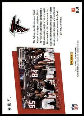 Atlanta Falcons 2022 Score Huddle Up #HU-ATL Atlanta Falcons - Football Card Single